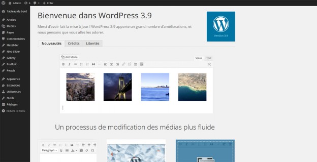 WordPress 3.9, ou la sublimation des contenus